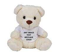 Getagift Personalised Teddy Bear with your Own Text/Image/Message, Soft Toy for Boy or Girl, New Baby Newborn Baby Birthday (Cream Teddy)