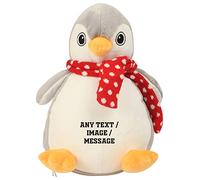 Getagift Personalised Teddy Bear with your Own Text/Image/Message, Soft Toy for Boy or Girl, New Baby Newborn Baby Birthday (Penguin 38 Cm)