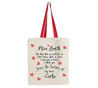 Getagift Personalised Thank You For You Have Done So Much For Me Teachers Day Themed Funny Tote Bag-Cotton Shopping Bag. (Red Handle)