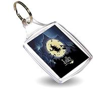 Getagift Personalised Witch flying in Dark Cloud ANY NAME Birthday/Christmas Funny Gift idea Back to School themed Keyring.