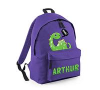 Getagift Personalised with ANY NAME Dinosaur Rawr Fashion Backpack, Toddler Backpack for Nursery/Preschool/Travel/Kindergarten, Bookbags for Kids/Teen Fashion Daypack Rucksack Shoulder Bag. (Purple)