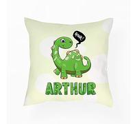 Getagift Personalised with ANY NAME Dinosaur Rawr, Gift for Boy/Girl, Kids, Children, Birthday Present Home Décor, Satin Throw Pillow/Cushion. (Satin Cushion Cover)
