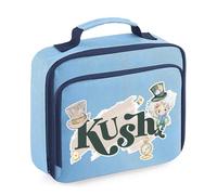 Getagift Personalised Wonderland Character Mad-Hatter, Back-to-School Gift for Boys-Kids, Lunch Box Reusable Bag, Lunch Cooler Bag. (Sky Blue)