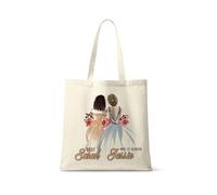 Getagift Personalized Bride & Maid of Honour Tote Bag | Wedding Tote | Personalized Wedding Gift | Reusable Shopping Bag, Tote Bag. (Natural)
