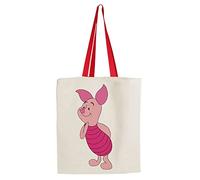 Getagift Piglet Cartoon The Pooh Quote Birthday Secret Santa Chritmas Reusable Bag, Shopping Bag, Tote Bag. (Red Handle)