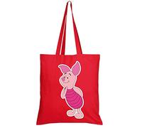 Getagift Piglet Cartoon The Pooh Quote Birthday Secret Santa Chritmas Reusable Bag, Shopping Bag, Tote Bag. (Full Red)