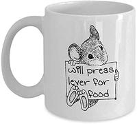 Getagift Psychology Mugs, Will Press Lever for Food, Funny Psychology Gifts, Psychologist Gifts, Psychology Teacher Coffee, Tea Coco Soup Daily use Mug 11oz C Handle Unique Ceramic Cup.