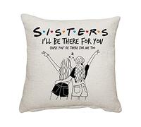 Getagift Sisters i'll be there for you Home Décor, Linen Throw Pillow/Cushion. (Linen Cushion Cover)