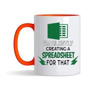 Getagift Spreadsheet Mug - 'I'm Silently Creating A Spreadsheet for That' Badass Accountant- Gift for Friends, Colleague Work Office Coffee & Tea Lovers 11oz Ceramic Mug (Orange)