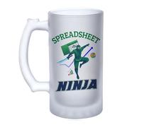 Getagift Spreadsheet Ninja Data Master, Accountant Humour, Chartered Accountant, Spreadsheet, Data Analyst Gift, 16oz Frosted Beer Tankard Stein Mug, Bar Lovers, Pint Glass.