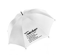 Getagift Teacher noun Definition-a multitasking educational rockstar, Thanks Giving, Teacher Appreciation, end of Term, Retirement Gift, White Umbrella. (Storm Umbrella)