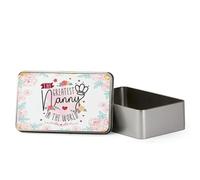 Getagift The Greatest Nanny in the World - Mother's Day, Portable Metal Tin Box, Storage Box. (Rectangular)