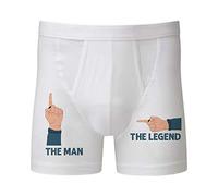 Getagift The Man The Legend Boxer Shorts Fantastic Valentines Day Gift for a Man, Husband, Boyfriend. (Double Extra Large 42-43 Inches (106-109 cm)) White
