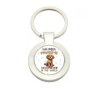 Getagift The Most Paw-some Cockapoo Dad - Gift for Dog Father, Rectangular/Round Key ring. (Round)