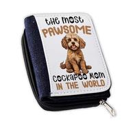 Getagift The Most Paw-Some Cockapoo Mom - Gift for Dog Mom, Women’s Denim Coin Wallet.