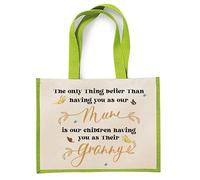 Getagift The Only Thing Better Than Having You as Our Mum | Mother’s Day or Birthday Gift for Granny, Reusable Shopper Jute Bag, Shopping Bag. (Apple Green)