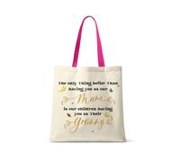 Getagift The Only Thing Better Than Having You as Our Mum | Mother’s Day or Birthday Gift for Granny, Reusable Shopping Bag, Tote Bag. (Fuchsia Handle)