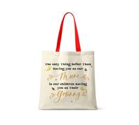 Getagift The Only Thing Better Than Having You as Our Mum | Mother’s Day or Birthday Gift for Granny, Reusable Shopping Bag, Tote Bag. (Red Handle)