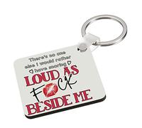 Getagift There's No One Else I Would Rather Have Snoring Loud as Fu*k Beside Me Birthday Valentines Day Key Ring Keychain MDF Key ring Rectangle A5 key Ring. (MDF Square)