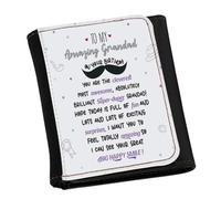 Getagift to My Amazing Grandad, Worlds Best Grandad Gift, Men's PU Leather Wallet.