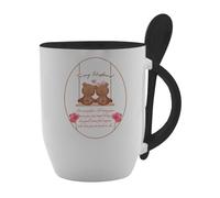 Getagift to My Husband - A Love That’s Perfectly Imperfect, Spoon Coffee, Tea Mug. (Black)