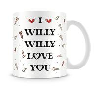 Getagift Valentine's Day Gift, I Willy Love You, Cheeky Rude Design, 11oz Coffee, Tea Mug.
