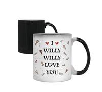 Getagift Valentine's Day Gift, I Willy Love You, Cheeky Rude Design, Colour Changing, Magic Cup/Mug.