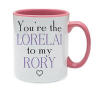 Getagift You're The Lorelai to My Rory Ceramic Coffee Mug, Gilmore Girls Inspired Coffee Cup, Tea Mug for Mom, Sister or Best Friend (Pink Inside and Handle)