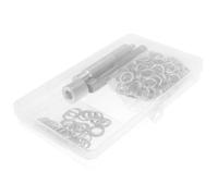 GETAJGHSD 1 Box Eyelets Punching Tool Kit with Silver Grommets for Leathercraft Shoe Belt DIY Handmade Metal Die for Easy Punching and Installation Suitable for Beginners and Professionals