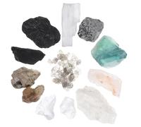 GETAJGHSD 1 Box Mineral Identification Kit Rock and Mineral Collection with Assorted Color Samples, Educational Design, Lightweight Case, Stone Desktop Decor for Home Education