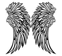GETAJGHSD 1 Pair Angel Wing Wall Decor Metal Angel Wing Wall Art Bohemian Style Iron Material Vivid Realistic Design Sturdy Decoration for Home