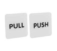 GETAJGHSD 1 Pair Self Adhesive Push Pull Sticker for Shop and Toilet Door, Acrylic Material with Sturdy Indoor Use and Not Easy to Fall, Entrance Exit Door Sign for Office Or Restaurant
