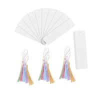 GETAJGHSD 1 Set Colorful DIY Acrylic Bookmarks with Tassels Blank Page Markers for Crafts for Students and Readers and Easy to Carry for Reading and Creative Projects