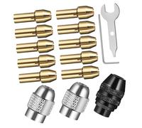 GETAJGHSD 1 Set Drill Chuck Collet Set Copper Adapter Kit for Power Drill Parts Compatibility with Rotary Tools Precision Engineering for Stable Clamping Essential for Construction and