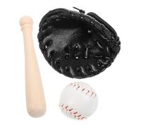 GETAJGHSD 1 Set Mini Baseball Bat Glove Ball Kit Tiny House Accessories Realistic Miniature Sports Ornaments for Dollhouse Decoration and Pretend Playset for Imaginative Miniature Scenes