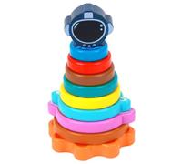 GETAJGHSD 1 Set Stackable Colored Ring Educational Montessori Game for Enhances Creativity Imagination Developmental Skills Birthday Daily