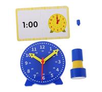 GETAJGHSD 1 Set Teaching Clock Set for Interactive Classroom Timepiece with Stamp Learning Cards Engaging Learning Tool for Students for Home School Use