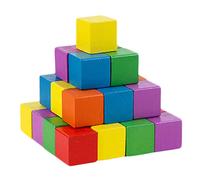 GETAJGHSD 1 Set Wooden Craft Cube Early Childhood Education Square Blocks for Math Teaching Smooth Sturdy Mini for DIY Projects and Creative Learning Activities