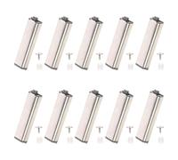 GETAJGHSD 10 Pcs Stainless Steel Door Push Latches for Cabinets, Silver Cabinet Push Open Buffer with Wear-Resistant Abs Material, No Handle Needed, for Kitchen and Wardrobe Doors