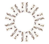 GETAJGHSD 10 Sheets Cute Glitter Rhinestone Deer Face Stickers for Carnival and Music Festival, Comfortable Wear Reusable Facial Decor Tattoos for Men and Women