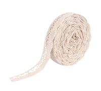 GETAJGHSD 10 Yards Beige Cotton Thread Lace Trim Floral Pattern for Bags and Clothing, Handmade Material that Can Be Cut at Will, for Craft Making and Sewing Decoration