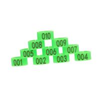 GETAJGHSD 100 Pcs Numbered Pigeon Foot Rings Clip-on Leg Identification Bands 10mm Green Sturdy Plastic Bird Accessories for Racing and Poultry Breeding