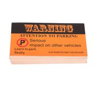 GETAJGHSD 100pcs Bad Parking Cards with Distinctive Design Made of Coated Paper, Easy to Carry and Distribute for Parking Scenarios and Shopping Malls, Funny Warning Card Label to Notice