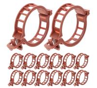 GETAJGHSD 100pcs Brown Pp Plant Support Clips for Vegetables and Fruits, Sturdy Fracture Resistance Vine Clips for Gardening and Grafting, Tomato Support Clamps for Climbing Plants