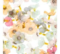 GETAJGHSD 100pcs Mini Silk Flower Heads Artificial Silk Flowers for DIY Craft Making and Wedding Decors, Assorted Color with Excellent Durability and Easy to Use for Romantic Random Color