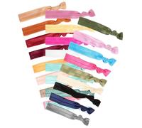 GETAJGHSD 100pcs No Crease Ribbon Hair Ties for Women, Lightweight Knotted Fabric Elastics, Damage Free Hair Ties Ponytail Holders, Multi-style Accessory for Gym and Campus Color