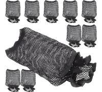 GETAJGHSD 10pcs Black Wig Caps for Women Elastic Mesh Hair Nets Soft Stretchy Fabric Material Flexible Fit Mesh Dome Caps for Wigs Hair Bun Wraps Outdoor Use