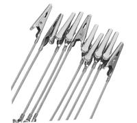 GETAJGHSD 10pcs Double Ended Alligator Clips Note Holder Metal Photo Clips for Desk and Wall Display Memo and Picture Frame Clamps with Secure Grip