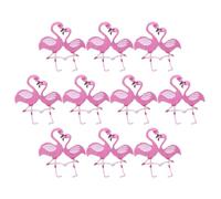 GETAJGHSD 10pcs Embroidered Flamingo Iron on Patches for Clothes and Bags, Easy to Attach Cloth Applique with Charming Pink Design, Not Easy to Fade, for Craft Decoration