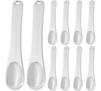 GETAJGHSD 10pcs Facial Cream Sticks Beauty Cream Spoons Skincare Tools with Hanging Hole Alloy Material Silver Colour Easy Measurement for Professional Makeup Use